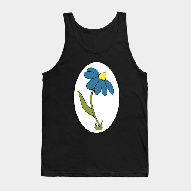 Daisy Whimsical Cartoon Illustration Happy Colours Tank Top by Angel Dawn Design